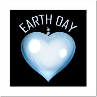 Heart Shaped Drop Of Water For Earth Day Posters and Art